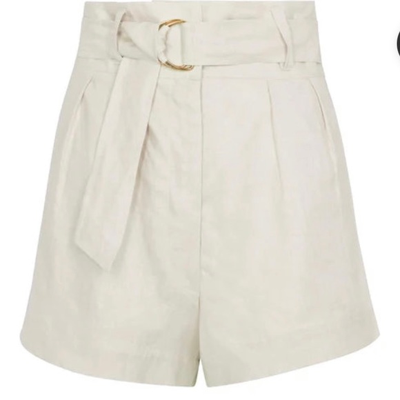 HEVRON 100% Linen Senna Shorts Ivory 4 - Picture 4 of 8